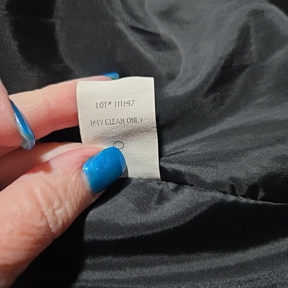 London Fog Womens Wool Blend Black And White Tweed Coat Large - Picture 11 of 11